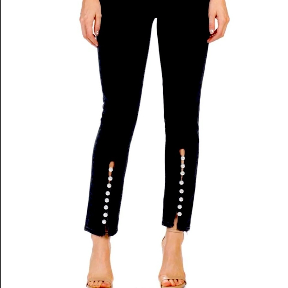 PAIGE Julia pearl embellished jeans, sz. 26